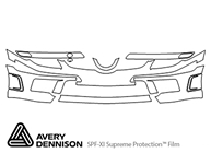 Mercedes-Benz SLK-Class 2009-2011 Avery Dennison Clear Bra Bumper Paint Protection Kit Diagram