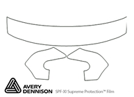 Mercury Villager 1997-2000 Avery Dennison Clear Bra Hood Paint Protection Kit Diagram