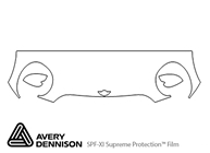 Mini Cooper 2002-2006 Avery Dennison Clear Bra Hood Paint Protection Kit Diagram