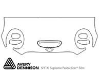 MINI Cooper 2016-2020 Avery Dennison Clear Bra Hood Paint Protection Kit Diagram