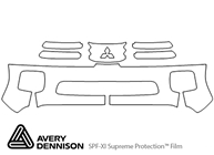 Mitsubishi Endeavor 2004-2005 Avery Dennison Clear Bra Bumper Paint Protection Kit Diagram