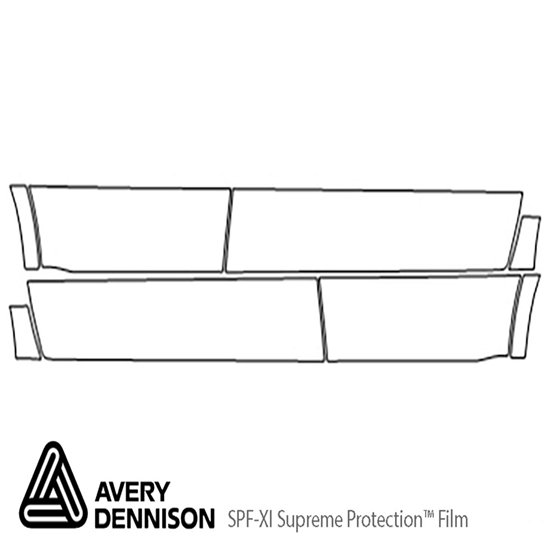 Mitsubishi Endeavor 2004-2010 Avery Dennison Clear Bra Door Cup Paint Protection Kit Diagram