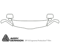 Mitsubishi Endeavor 2004-2011 Avery Dennison Clear Bra Hood Paint Protection Kit Diagram