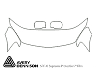 Mitsubishi Lancer 2004-2006 Avery Dennison Clear Bra Hood Paint Protection Kit Diagram