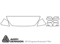 Mitsubishi Mirage 2017-2020 Avery Dennison Clear Bra Hood Paint Protection Kit Diagram