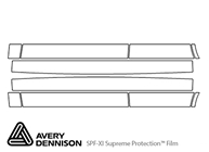 Mitsubishi Outlander 2014-2015 Avery Dennison Clear Bra Door Cup Paint Protection Kit Diagram