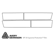 Mitsubishi Raider 2006-2009 Avery Dennison Clear Bra Door Cup Paint Protection Kit Diagram