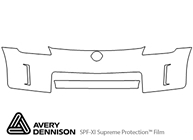 Nissan 350Z 2003-2005 Avery Dennison Clear Bra Bumper Paint Protection Kit Diagram