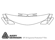 Nissan Altima 2013-2014 Avery Dennison Clear Bra Hood Paint Protection Kit Diagram