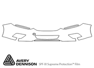 Nissan Altima 2016-2018 Avery Dennison Clear Bra Bumper Paint Protection Kit Diagram