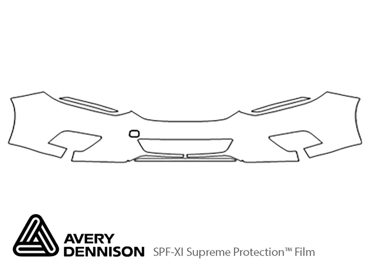 Nissan Altima 2016-2018 Avery Dennison Clear Bra Bumper Paint Protection Kit Diagram