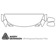 Nissan Altima 2016-2018 Avery Dennison Clear Bra Hood Paint Protection Kit Diagram