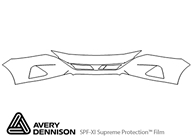 Nissan Altima 2019-2022 Avery Dennison Clear Bra Bumper Paint Protection Kit Diagram
