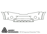 Nissan Armada 2008-2015 Avery Dennison Clear Bra Bumper Paint Protection Kit Diagram
