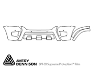 Nissan Armada 2017-2020 Avery Dennison Clear Bra Bumper Paint Protection Kit Diagram