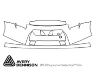 Nissan GT-R 2009-2011 Avery Dennison Clear Bra Bumper Paint Protection Kit Diagram