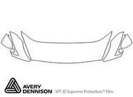 Nissan GT-R 2009-2016 Avery Dennison Clear Bra Hood Paint Protection Kit Diagram