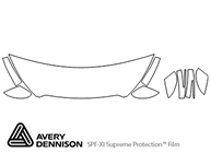 Nissan Kicks 2018-2024 Avery Dennison Clear Bra Hood Paint Protection Kit Diagram