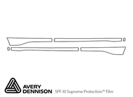 Nissan Kicks 2018-2024 Avery Dennison Clear Bra Door Cup Paint Protection Kit Diagram