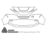Nissan Leaf 2019-2021 Avery Dennison Clear Bra Bumper Paint Protection Kit Diagram