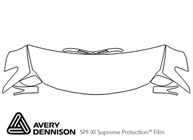 Nissan Maxima 2016-2018 Avery Dennison Clear Bra Hood Paint Protection Kit Diagram