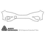 Nissan Murano 2015-2018 Avery Dennison Clear Bra Bumper Paint Protection Kit Diagram