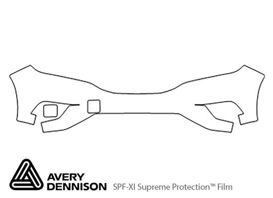 Nissan Murano 2015-2018 Avery Dennison Clear Bra Bumper Paint Protection Kit Diagram