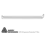 Nissan NV 2014-2015 Avery Dennison Clear Bra Door Cup Paint Protection Kit Diagram