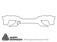 Nissan Pathfinder 2017-2020 Avery Dennison Clear Bra Bumper Paint Protection Kit Diagram