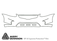 Nissan Rogue 2014-2015 Avery Dennison Clear Bra Bumper Paint Protection Kit Diagram