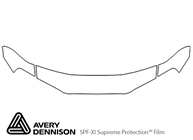Nissan Sentra 2000-2003 Avery Dennison Clear Bra Hood Paint Protection Kit Diagram