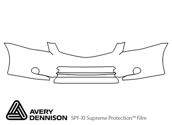 Nissan Sentra 2010-2012 Avery Dennison Clear Bra Bumper Paint Protection Kit Diagram