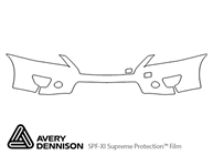 Nissan Sentra 2013-2015 Avery Dennison Clear Bra Bumper Paint Protection Kit Diagram