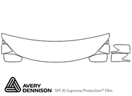 Nissan Sentra 2013-2015 Avery Dennison Clear Bra Hood Paint Protection Kit Diagram