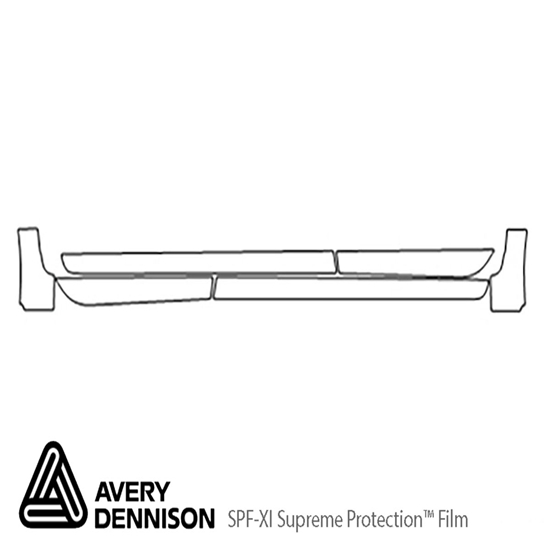Nissan Sentra 2016-2016 Avery Dennison Clear Bra Door Cup Paint Protection Kit Diagram