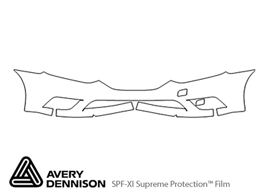 Nissan Sentra 2016-2019 Avery Dennison Clear Bra Bumper Paint Protection Kit Diagram