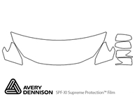 Nissan Sentra 2016-2023 Avery Dennison Clear Bra Hood Paint Protection Kit Diagram