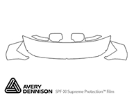 Nissan Titan 2004-2015 Avery Dennison Clear Bra Hood Paint Protection Kit Diagram