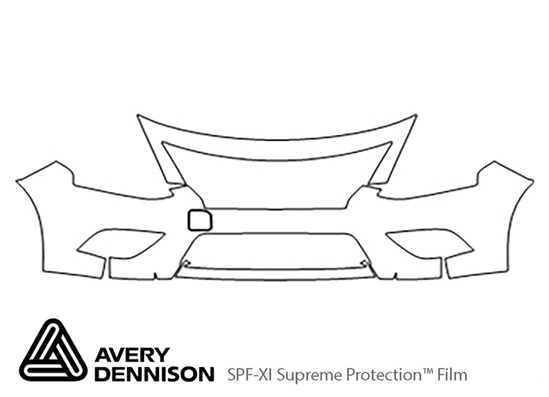 Nissan Versa 2015-2019 Avery Dennison Clear Bra Bumper Paint Protection Kit Diagram