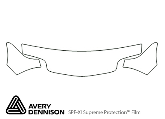 Pontiac Sunfire 1995-2002 Avery Dennison Clear Bra Hood Paint Protection Kit Diagram