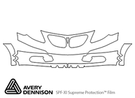 Pontiac Vibe 2005-2008 Avery Dennison Clear Bra Bumper Paint Protection Kit Diagram