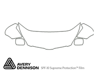 Pontiac Vibe 2009-2010 Avery Dennison Clear Bra Hood Paint Protection Kit Diagram