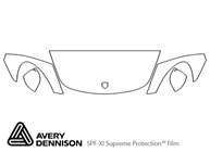 Porsche 718 Boxster 2017-2023 Avery Dennison Clear Bra Hood Paint Protection Kit Diagram