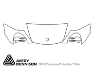 Porsche 911 2009-2012 Avery Dennison Clear Bra Hood Paint Protection Kit Diagram