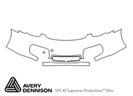 Porsche Boxster 2009-2012 Avery Dennison Clear Bra Bumper Paint Protection Kit Diagram