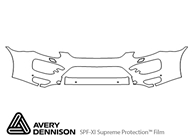 Porsche Cayenne 2011-2014 Avery Dennison Clear Bra Bumper Paint Protection Kit Diagram
