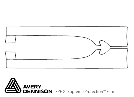 Porsche Cayman 2014-2016 Avery Dennison Clear Bra Door Cup Paint Protection Kit Diagram