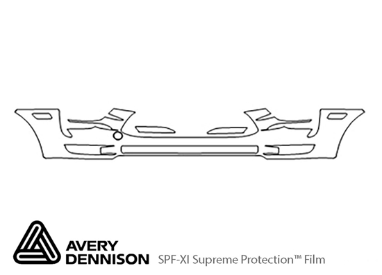 Porsche Macan 2019-2021 Avery Dennison Clear Bra Bumper Paint Protection Kit Diagram