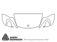 Porsche Panamera 2010-2013 Avery Dennison Clear Bra Hood Paint Protection Kit Diagram