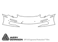 Porsche Panamera 2014-2016 Avery Dennison Clear Bra Bumper Paint Protection Kit Diagram